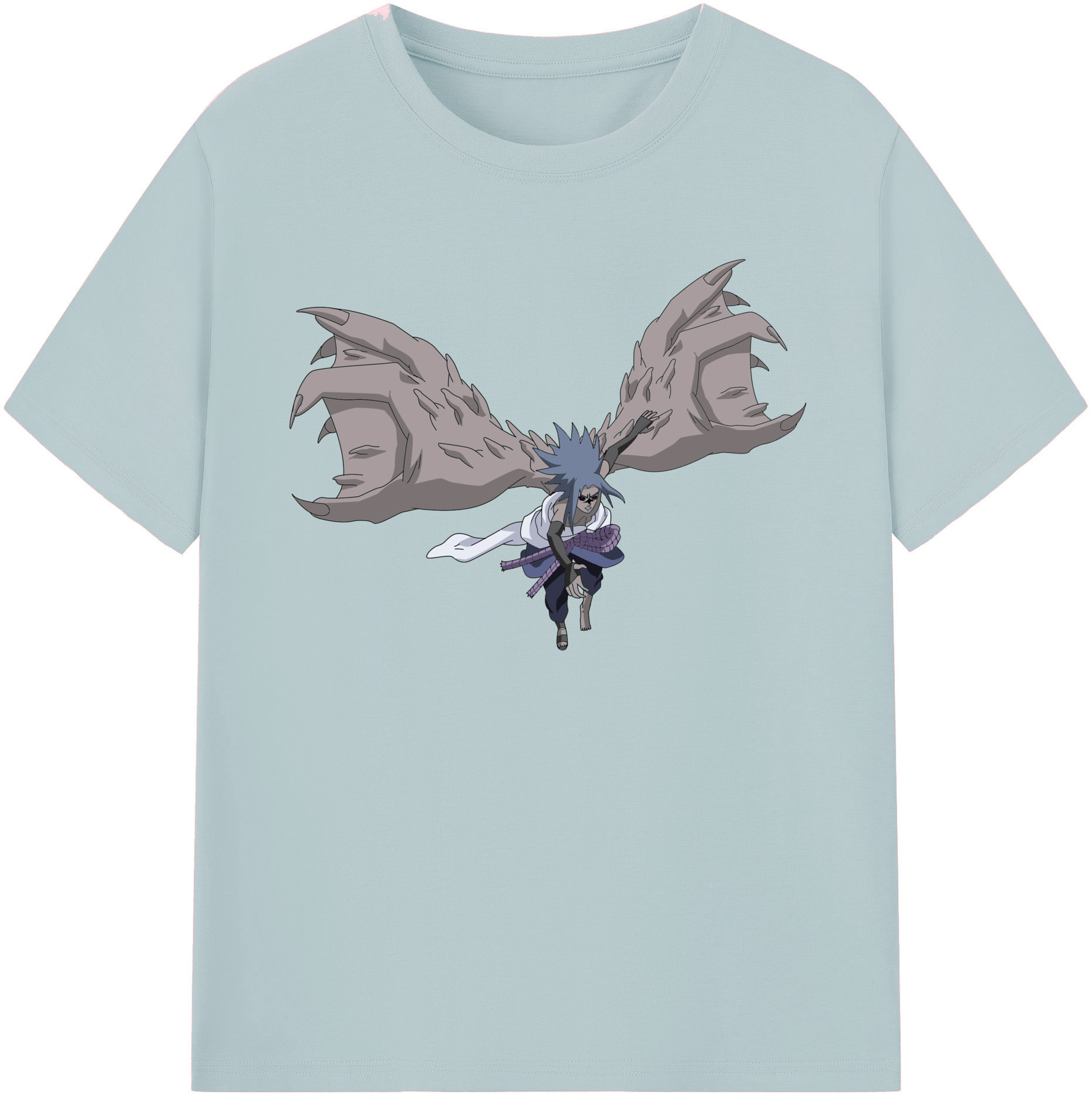 （画像用） NARUTO -ナルト- うちは サスケ Uchiha Sasuke 綿100％半袖Tシャツ（フロントプリント）